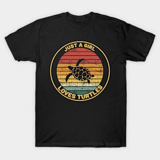 JUST A GIRL WHO LOVES TURTLES T-Shirt